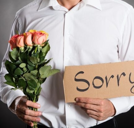dream meaning of saying sorry