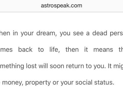 dream meaning about recently deceased cousin