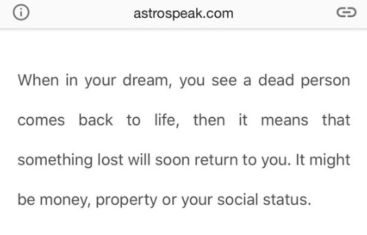 dream meaning about recently deceased cousin